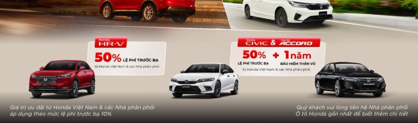 HONDA tiếp tục hỗ trợ phí trước bạ tháng 1/2024