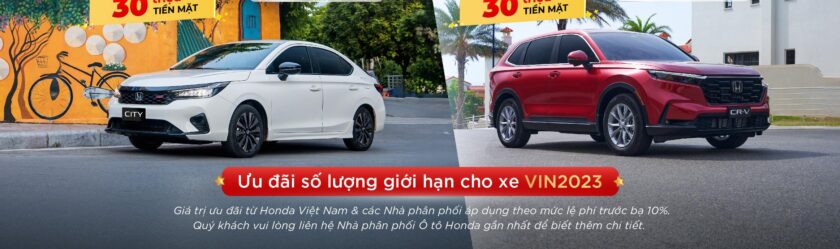 Tháng 2 – 2024 Chương trình khuyến mại của các dòng xe ô tô Honda