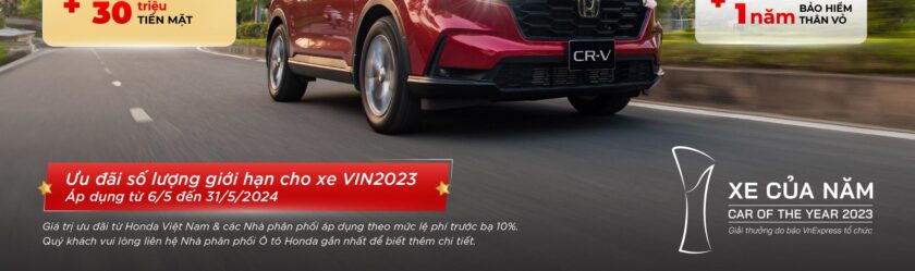 Chương trình khuyến mại của các dòng xe ô tô Honda trong tháng 5 năm 2024