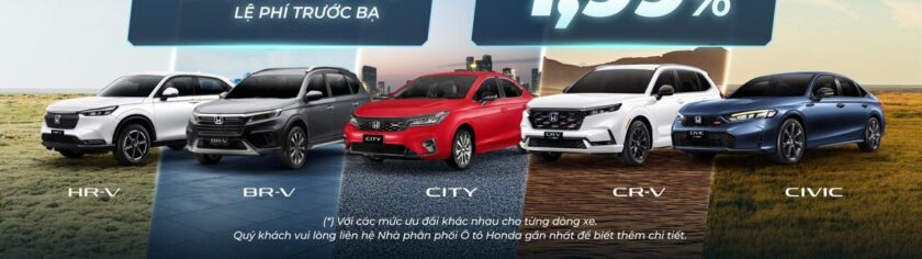 Chương trình khuyến mại của các dòng xe ô tô Honda tháng 7 năm 2025